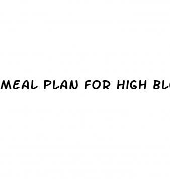 meal plan for high blood pressure and diabetes