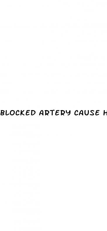 blocked artery cause high blood pressure