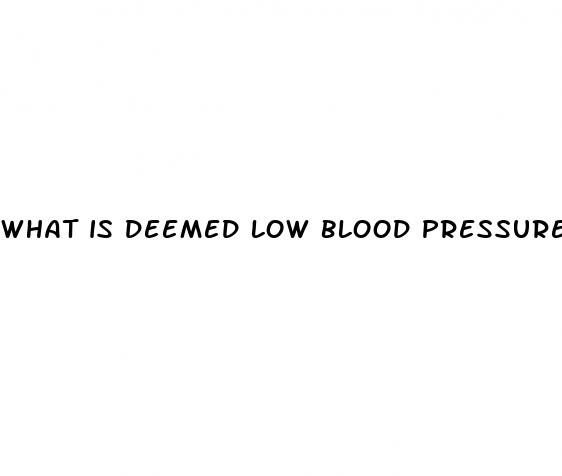 what is deemed low blood pressure