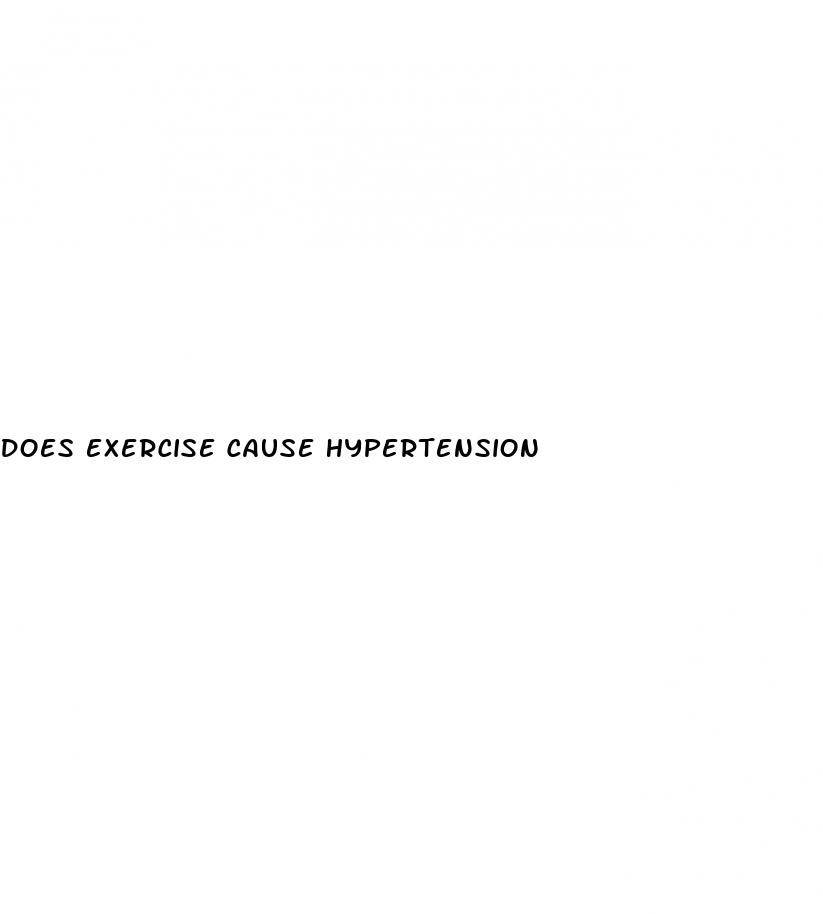does exercise cause hypertension