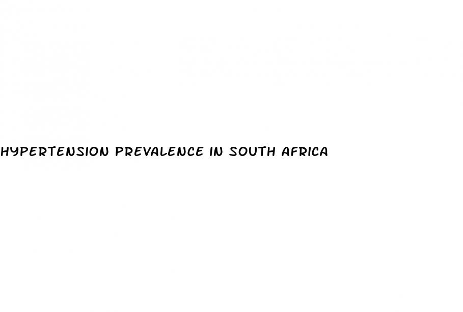 hypertension prevalence in south africa