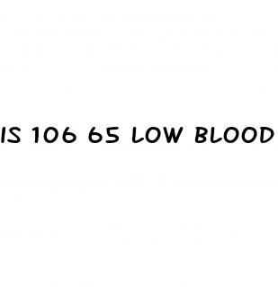 is 106 65 low blood pressure
