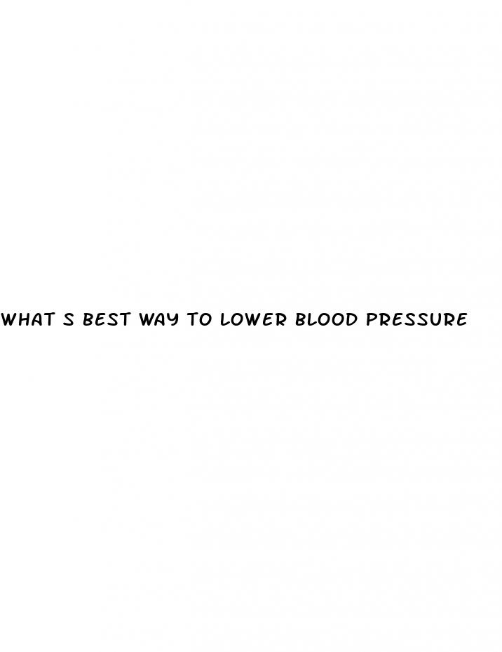 what s best way to lower blood pressure