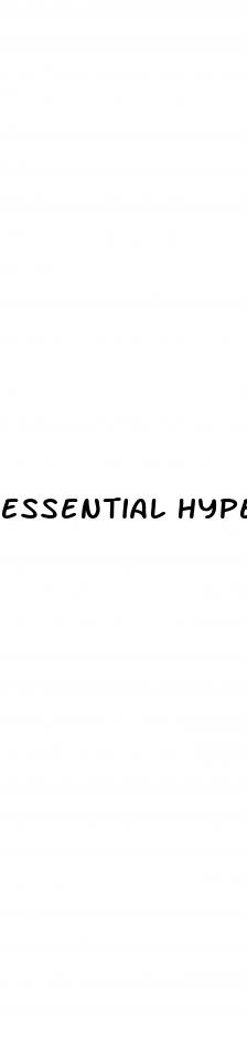 essential hypertension vs primary hypertension
