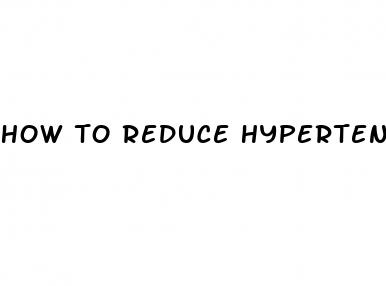 how to reduce hypertension instantly
