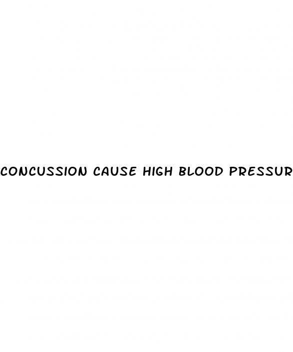 concussion cause high blood pressure