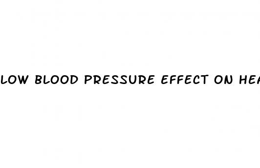 low blood pressure effect on heart