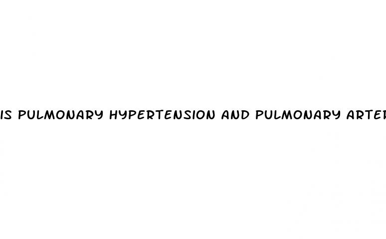 is pulmonary hypertension and pulmonary arterial hypertension the same