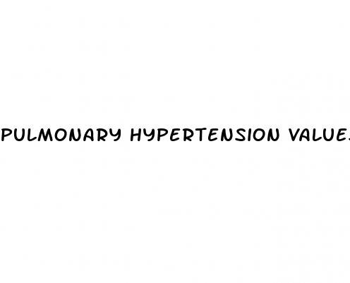 pulmonary hypertension values echo