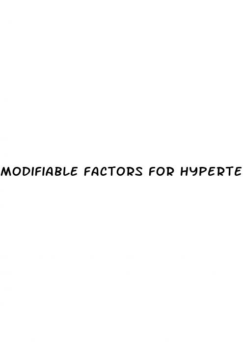 modifiable factors for hypertension