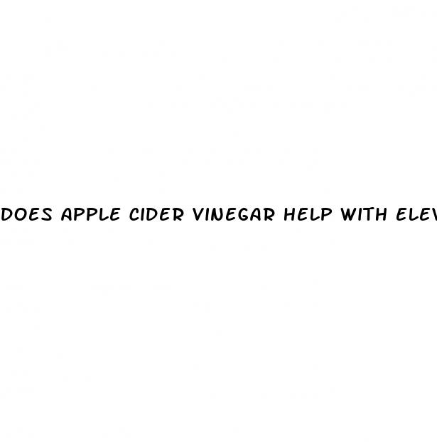 does apple cider vinegar help with elevated blood pressure