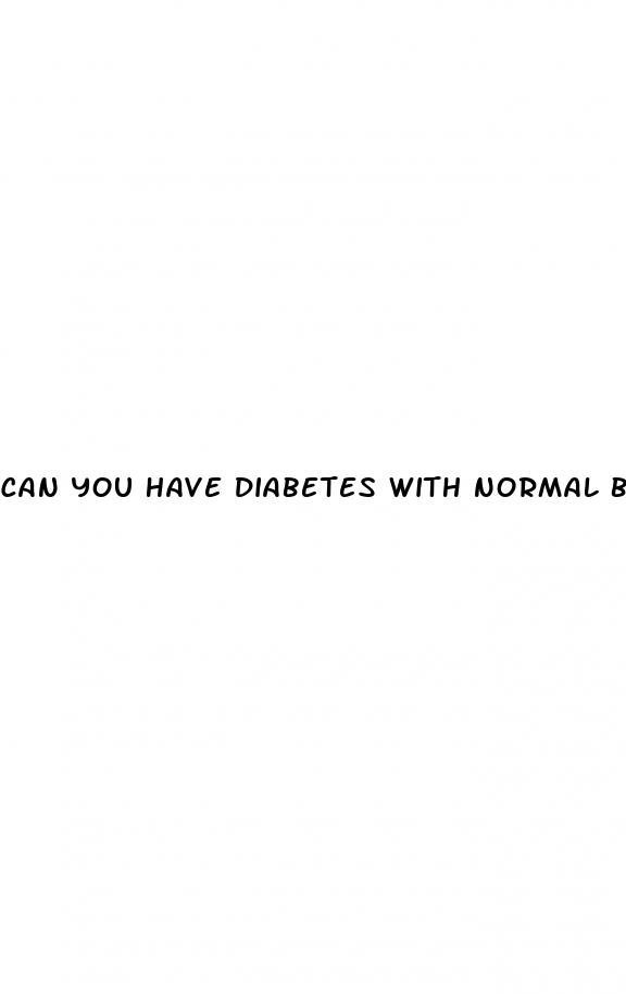 can you have diabetes with normal blood pressure