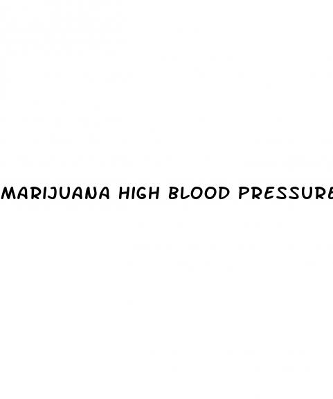 marijuana high blood pressure bad