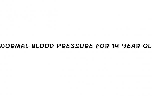 normal blood pressure for 14 year olds