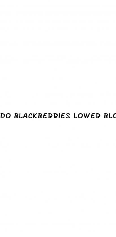 do blackberries lower blood pressure