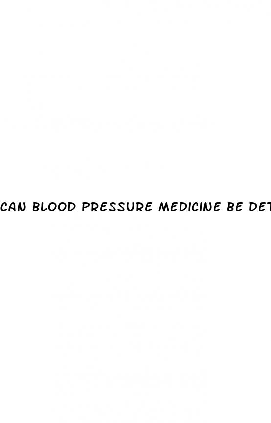 can blood pressure medicine be detected in urine