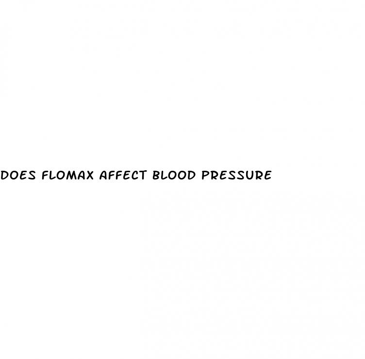 does flomax affect blood pressure