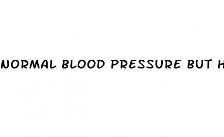 normal blood pressure but high pulse