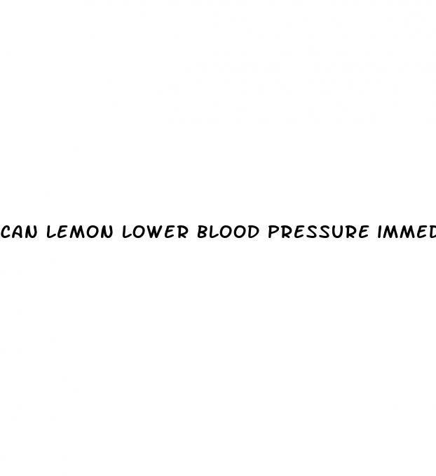 can lemon lower blood pressure immediately