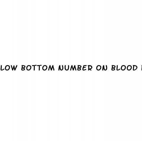 low bottom number on blood pressure reading