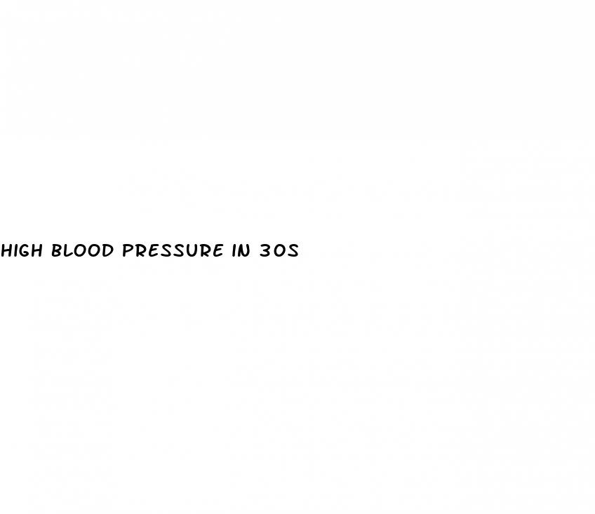 high blood pressure in 30s