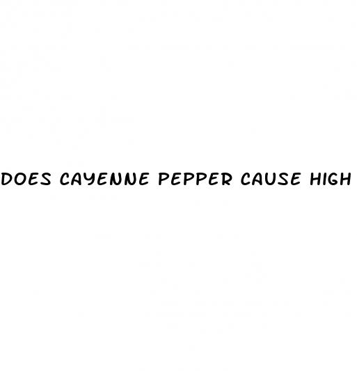does cayenne pepper cause high blood pressure