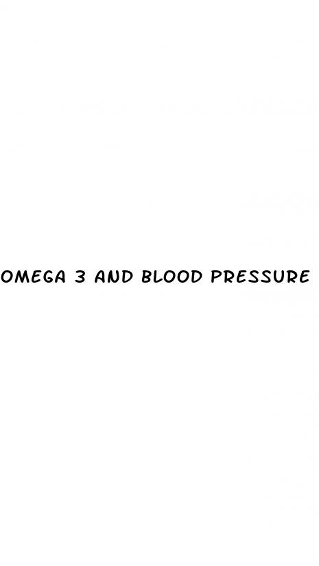 omega 3 and blood pressure