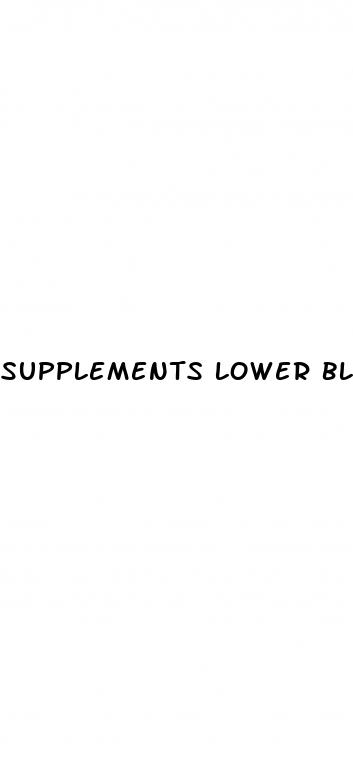 supplements lower blood pressure