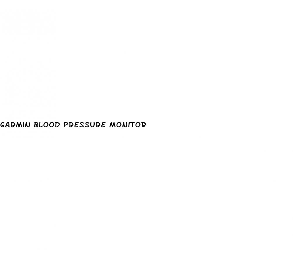 garmin blood pressure monitor