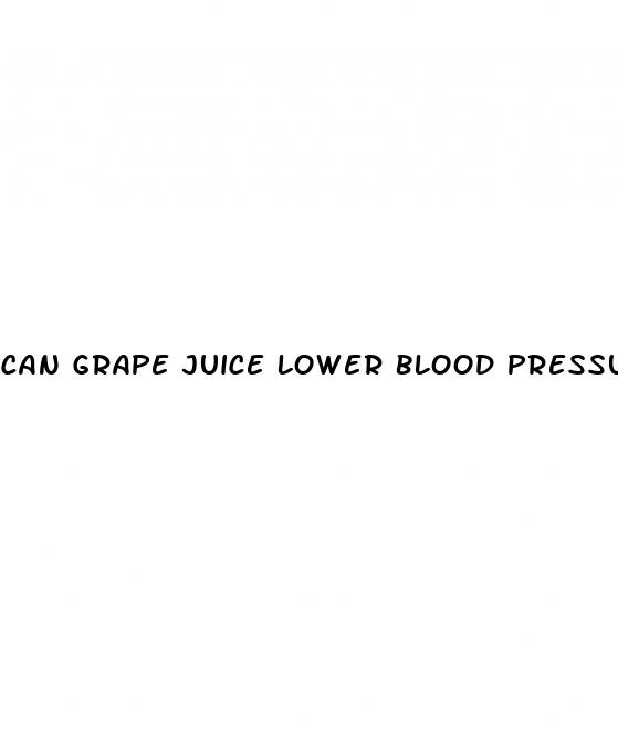 can grape juice lower blood pressure
