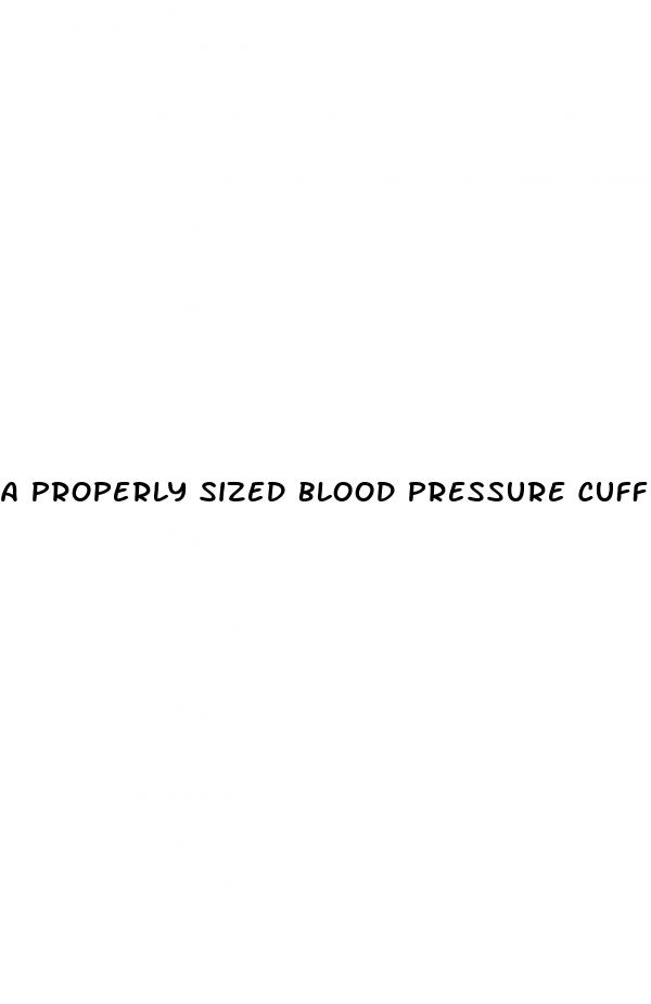 a properly sized blood pressure cuff