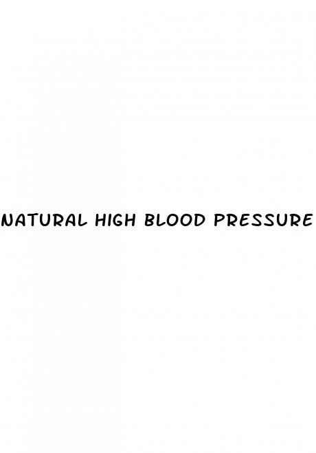 natural high blood pressure cure