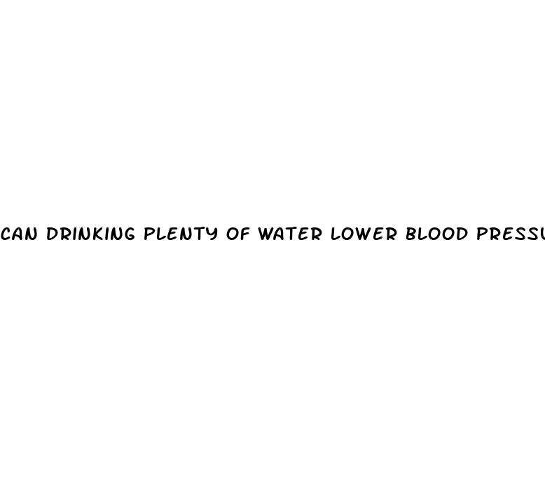 can drinking plenty of water lower blood pressure