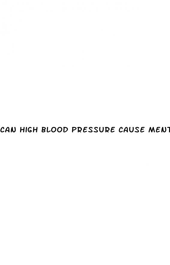 can high blood pressure cause mental confusion