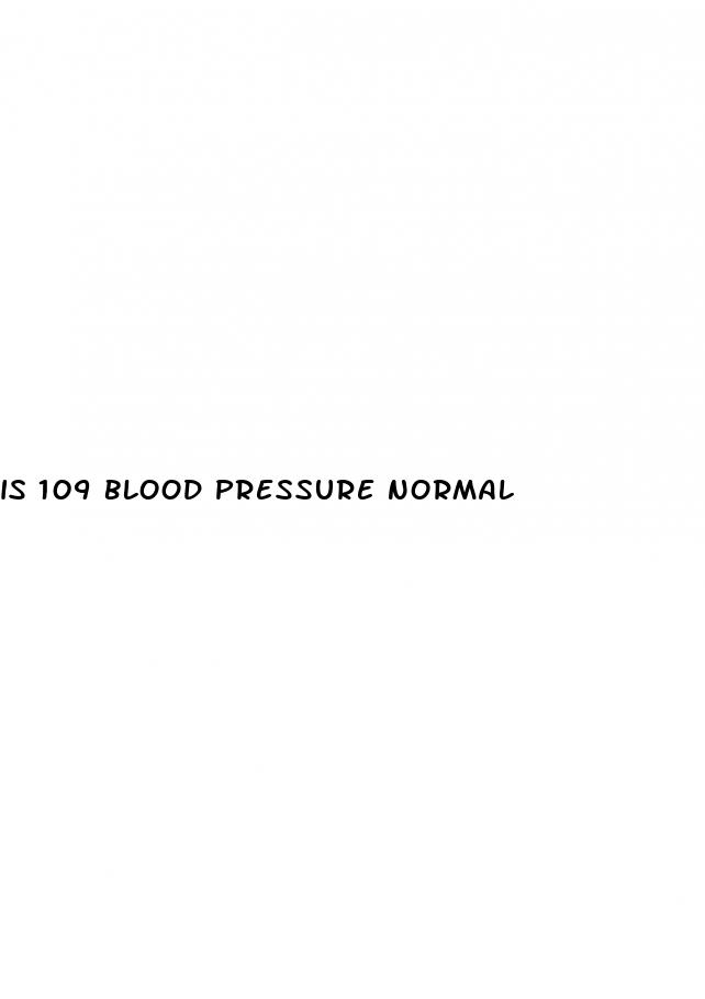 is 109 blood pressure normal