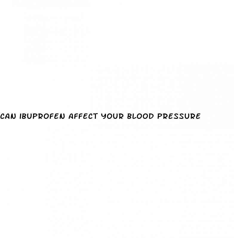 can ibuprofen affect your blood pressure