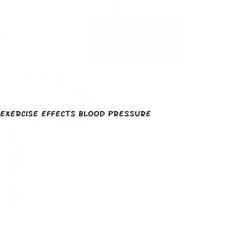 exercise effects blood pressure