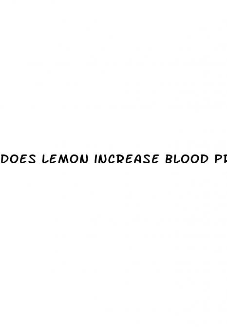 does lemon increase blood pressure