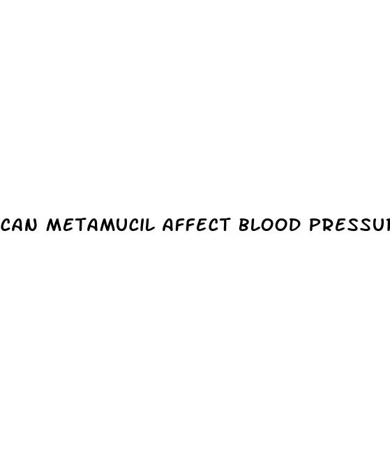 can metamucil affect blood pressure