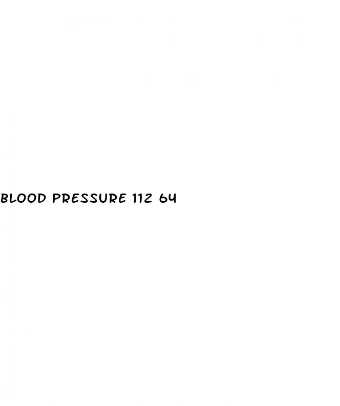 blood pressure 112 64