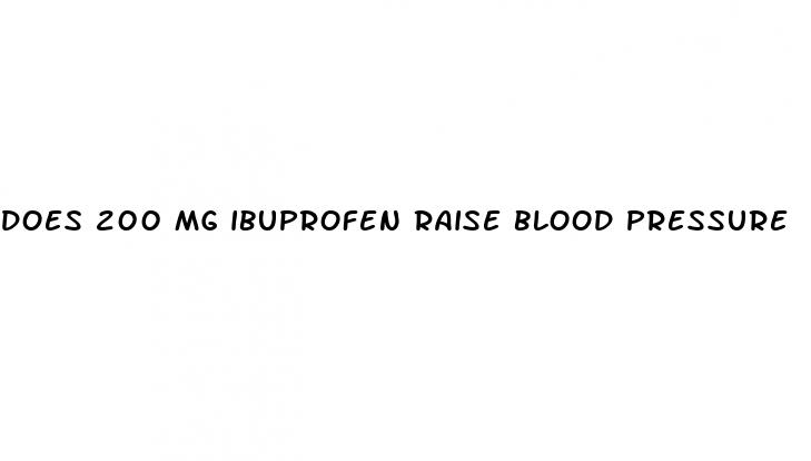 does 200 mg ibuprofen raise blood pressure