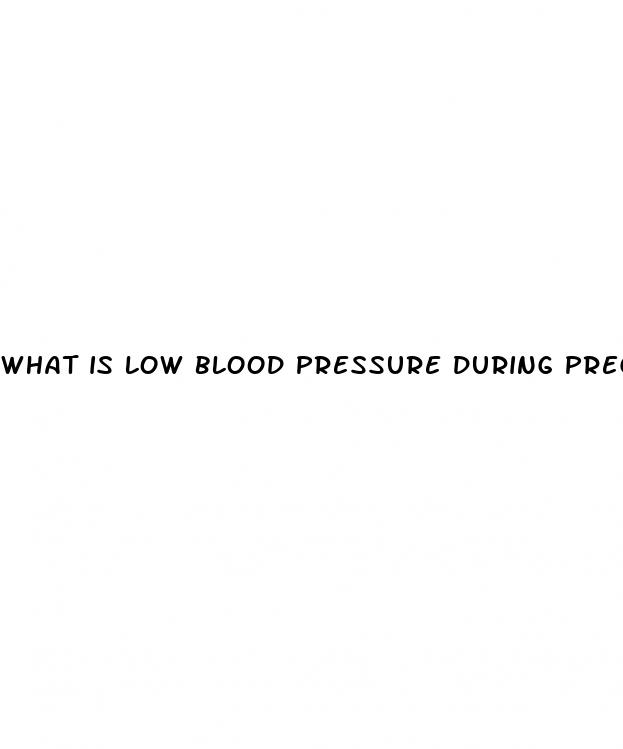 what is low blood pressure during pregnancy