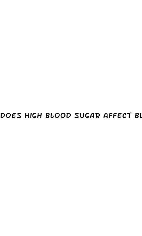 does high blood sugar affect blood pressure
