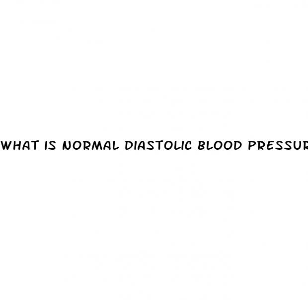 what is normal diastolic blood pressure range