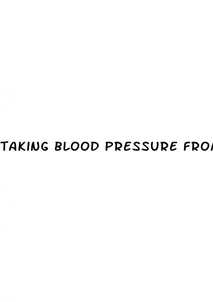 taking blood pressure from leg