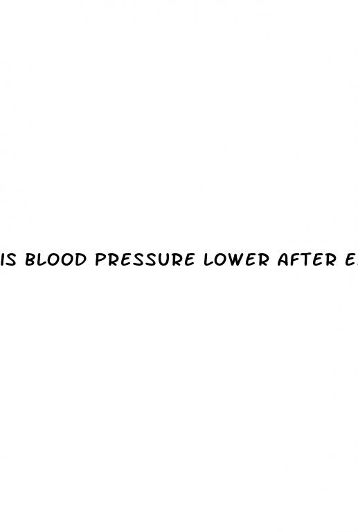is blood pressure lower after exercise
