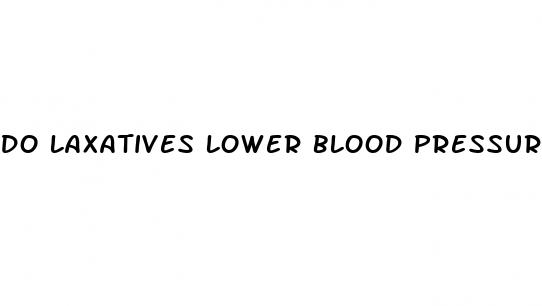 do laxatives lower blood pressure