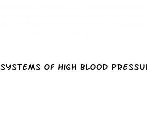 systems of high blood pressure