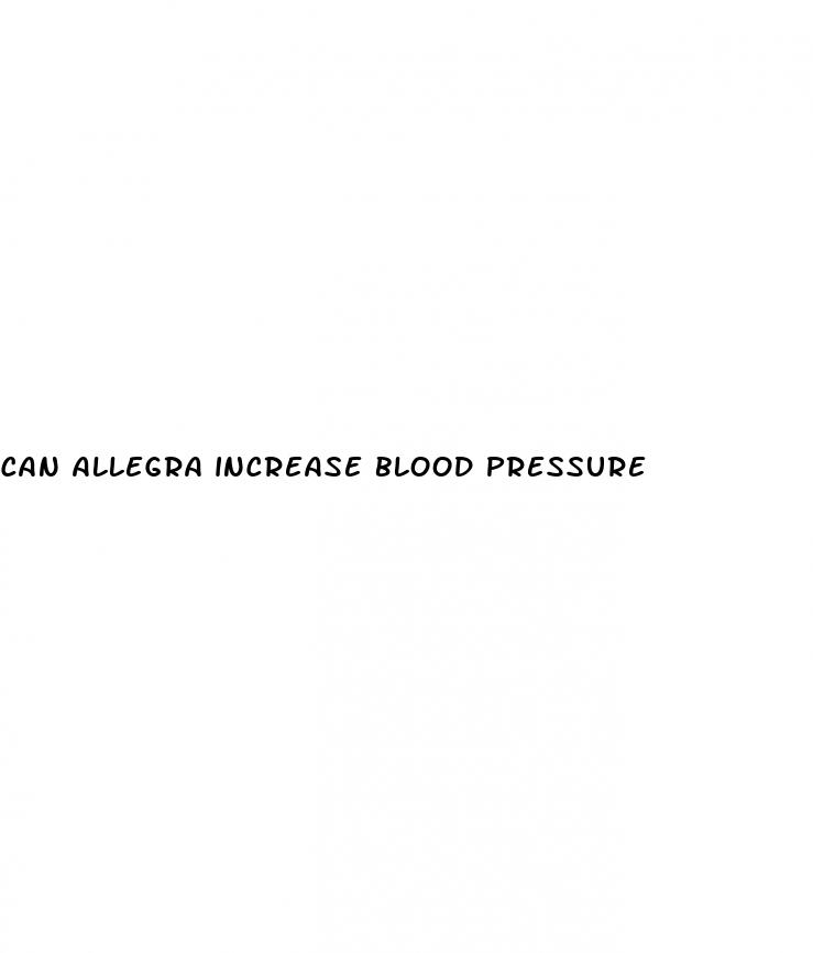 can allegra increase blood pressure