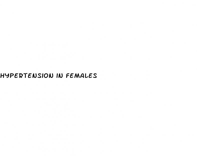 hypertension in females